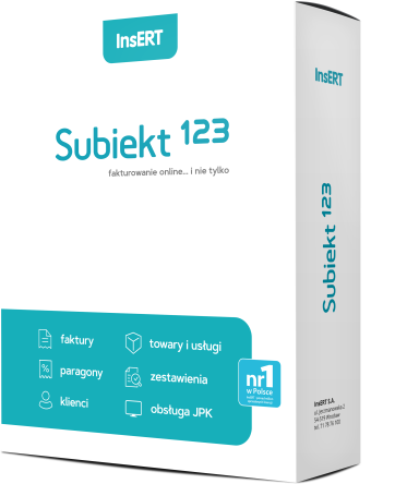 Subiekt 123 z obsługą KSeF (Licencja na 12 miesięcy użytkowania)